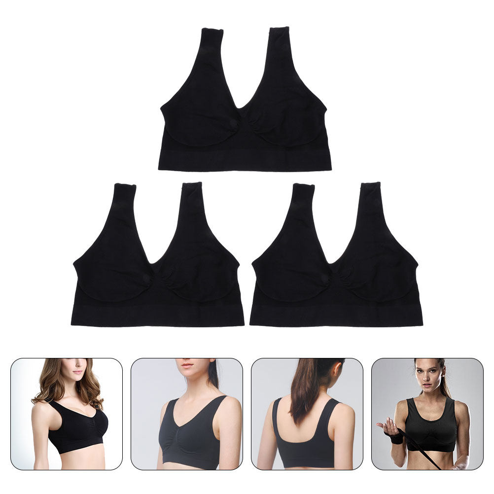 Wirefree Bra Comfort - 3Pcs Yoga Bras Wirefree Sports Underwear