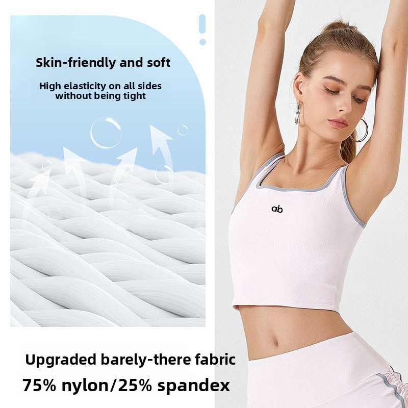 Women Summer Ribbed Yoga Tank  - Underwire Bra Padded 评论和价格